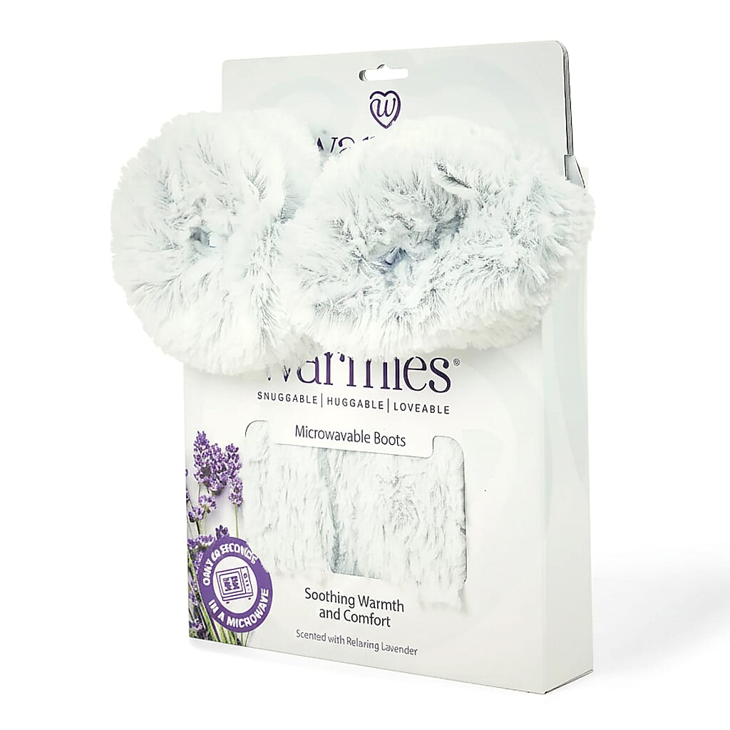 WARMIES Marshmallow Microwavable Luxury Boots (One Size) - Grey