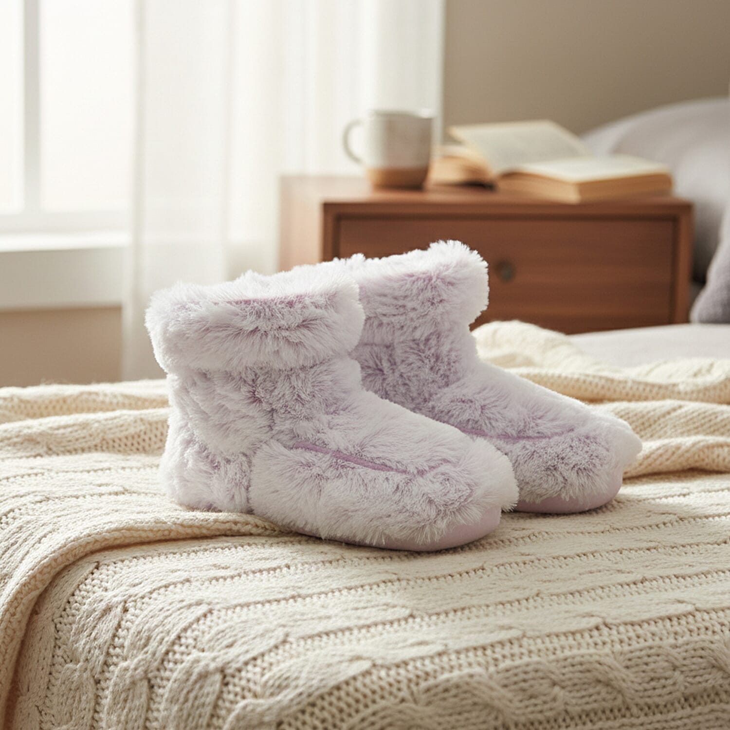 WARMIES Marshmallow Microwavable Luxury Boots (One Size) - Pink