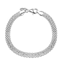 Labella 6.1MM Popcorn Mesh Bracelet (Size 7.5) with Lobster Clasp in Sterling Silver