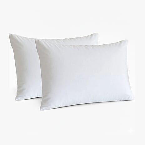 Closeout Offer - The Fine Bedding Company Perfect Everyday Pillow Pair - White