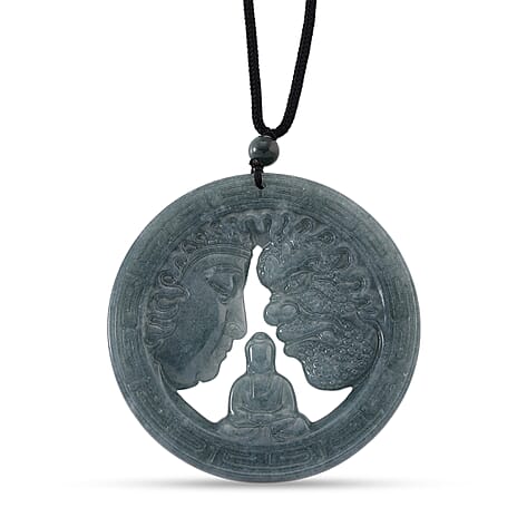 Natural Jadeite Jade Necklace with Cotton Thread (Size 28 Adjustable) 155.00 Ct.