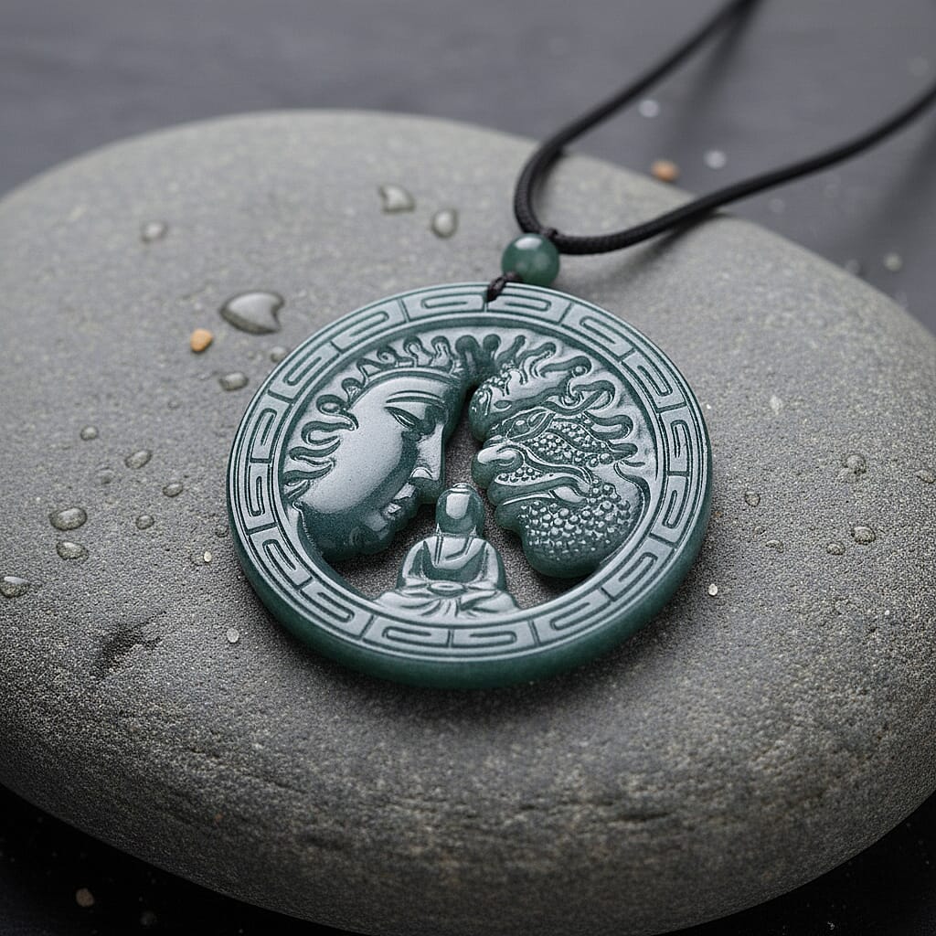 Natural Jadeite Jade Necklace with Cotton Thread (Size 28 Adjustable) 155.00 Ct.