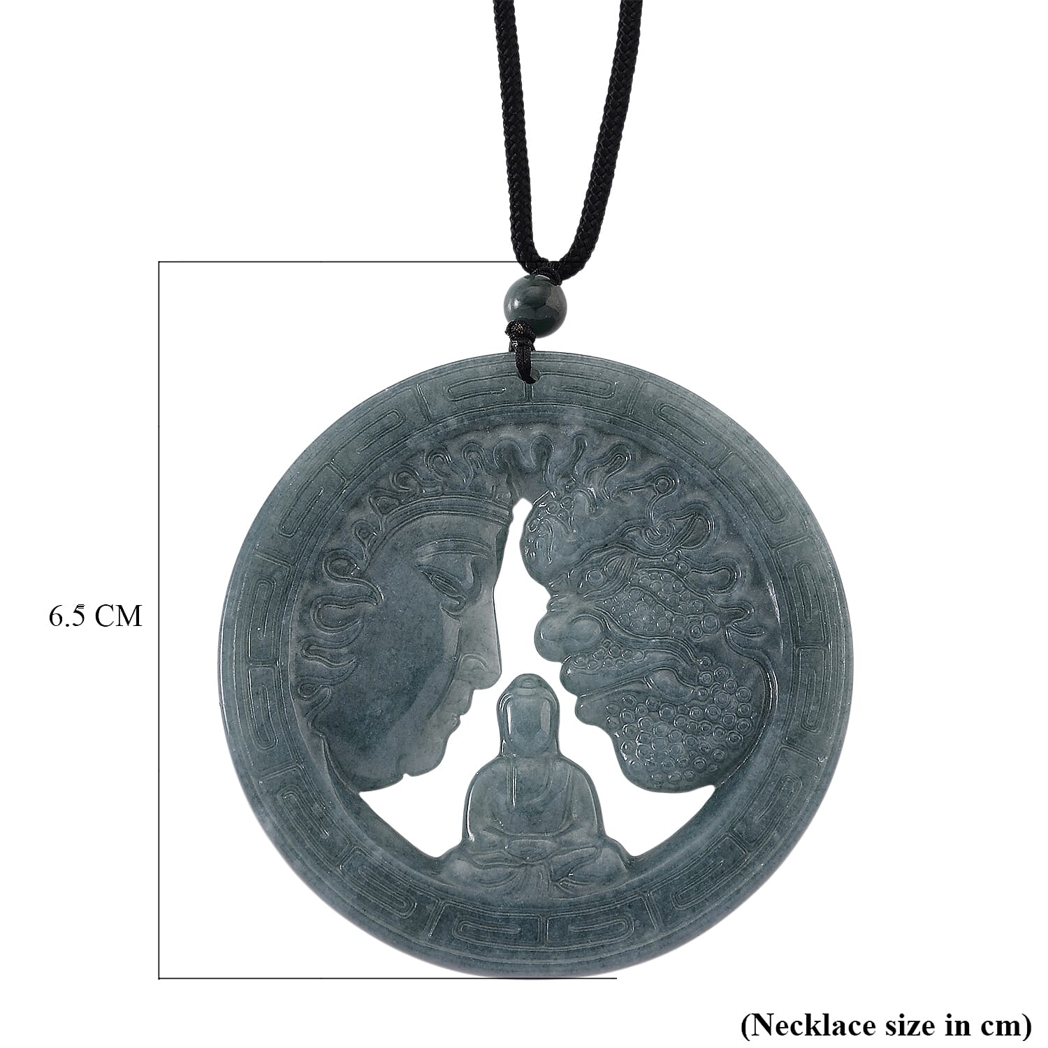 Natural Jadeite Jade Necklace with Cotton Thread (Size 28 Adjustable) 155.00 Ct.