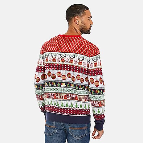 Threadbare Reindeer Design Christmas Jumper (Size 10) - Multi