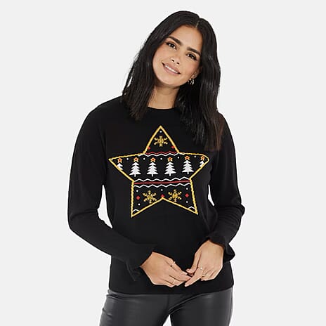 Threadbare Acrylic Jumper (Size - 8) - Black