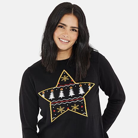 Threadbare Acrylic Jumper (Size - 8) - Black