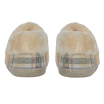 https://tjcuk.sirv.com/Products/83/3/8332312/Jo-Joe-Heritage-Cosy-Check-Mule-With-Faux-Fur-Trim-Size-7-Oatmeal_8332312_2.jpg?w=342&h=342