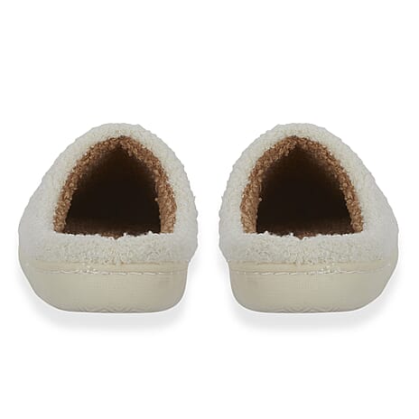 Jo - Joe Design Christmas Gingerbread Man Fluffy Mule (Size 5) - Cream