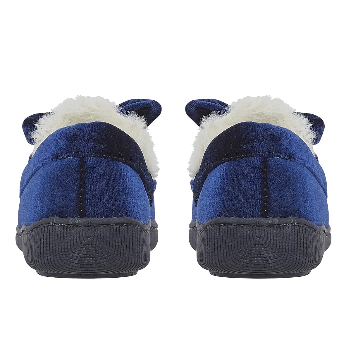 Jo & Joe Velvet Moccasin Slipper with Bow