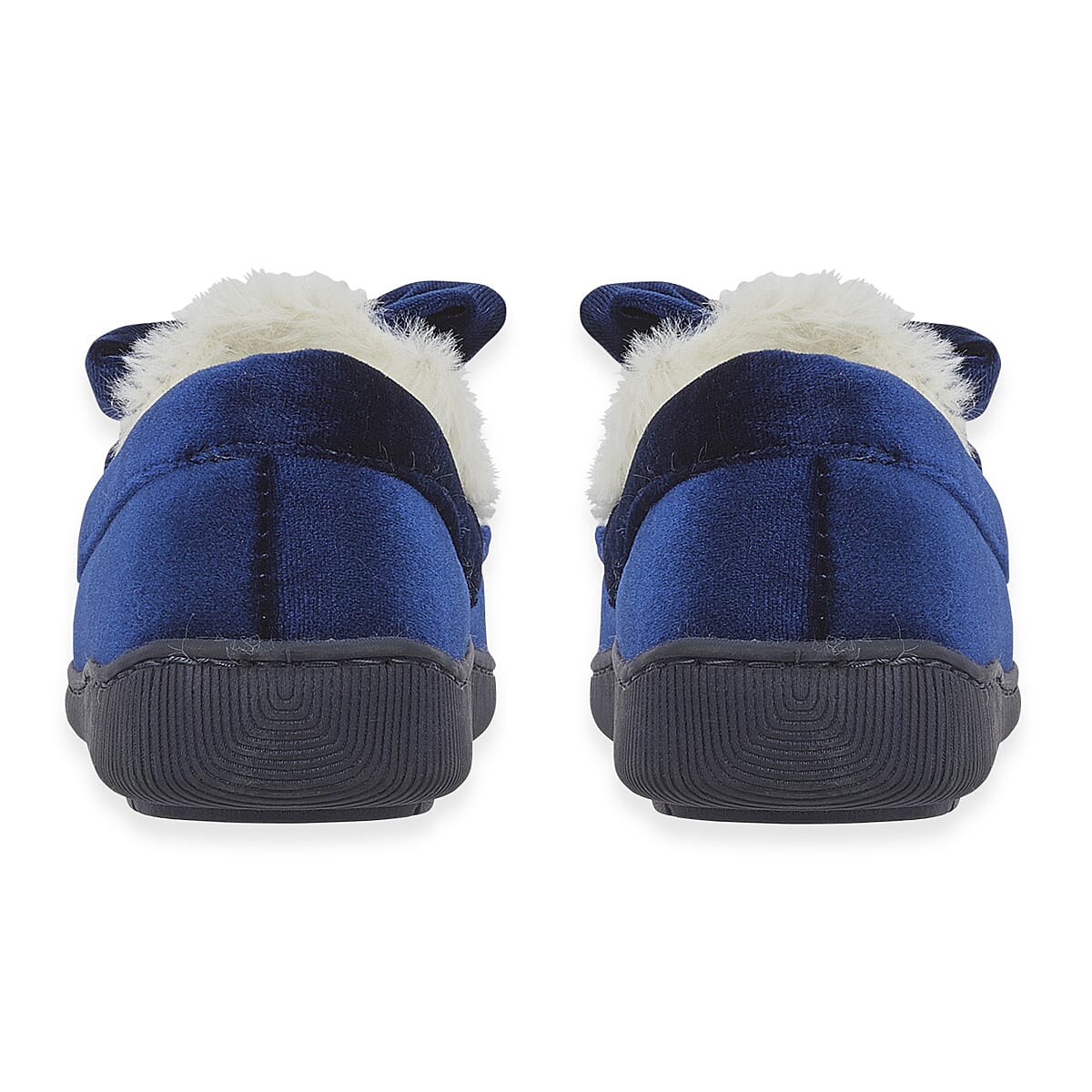 Jo & Joe Velvet Moccasin Slipper with Bow