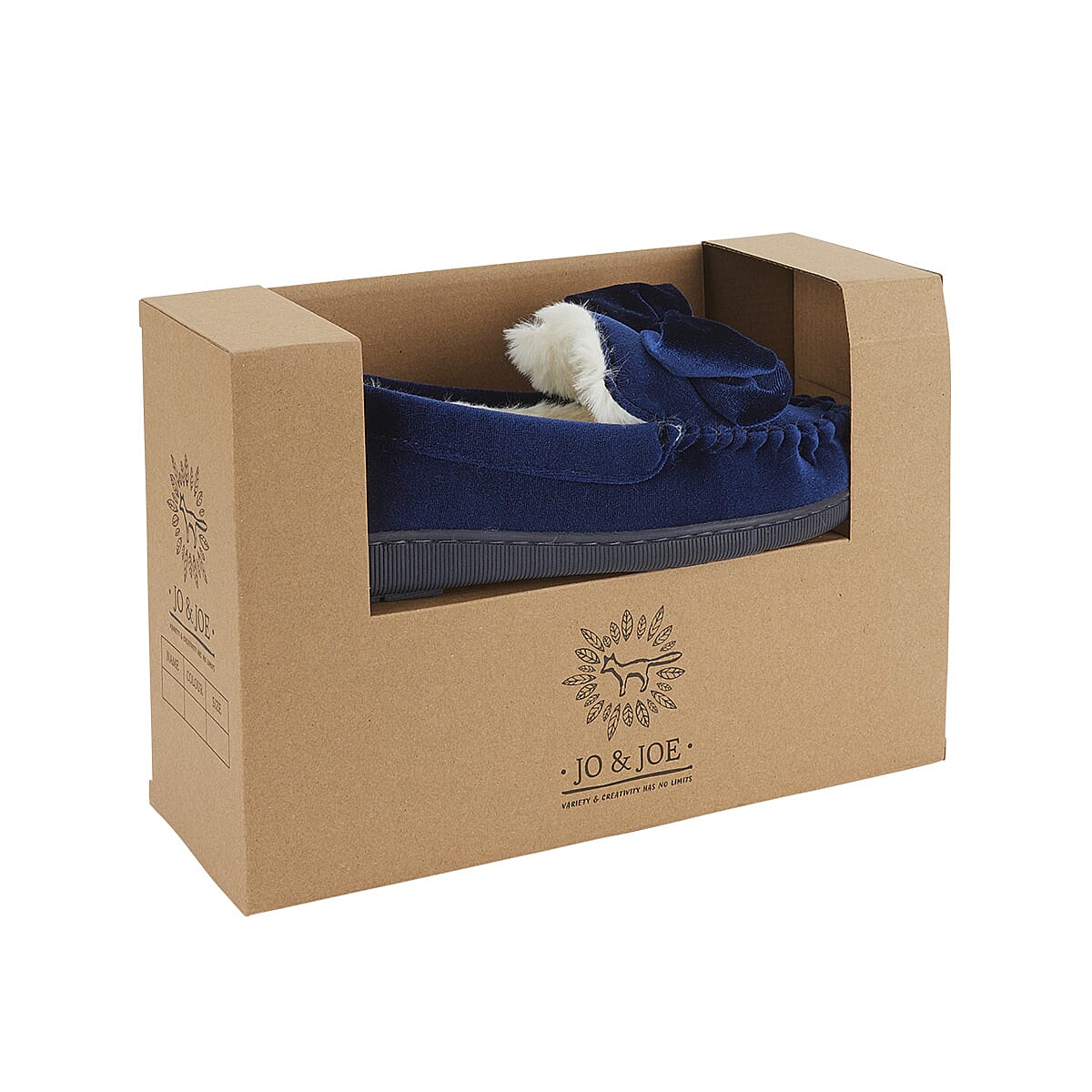 Jo & Joe Velvet Moccasin Slipper with Bow