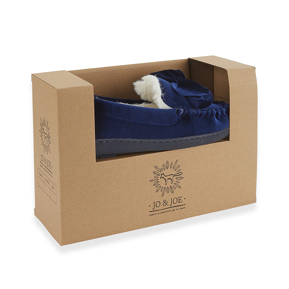 Jo & Joe Velvet Moccasin Slipper with Bow
