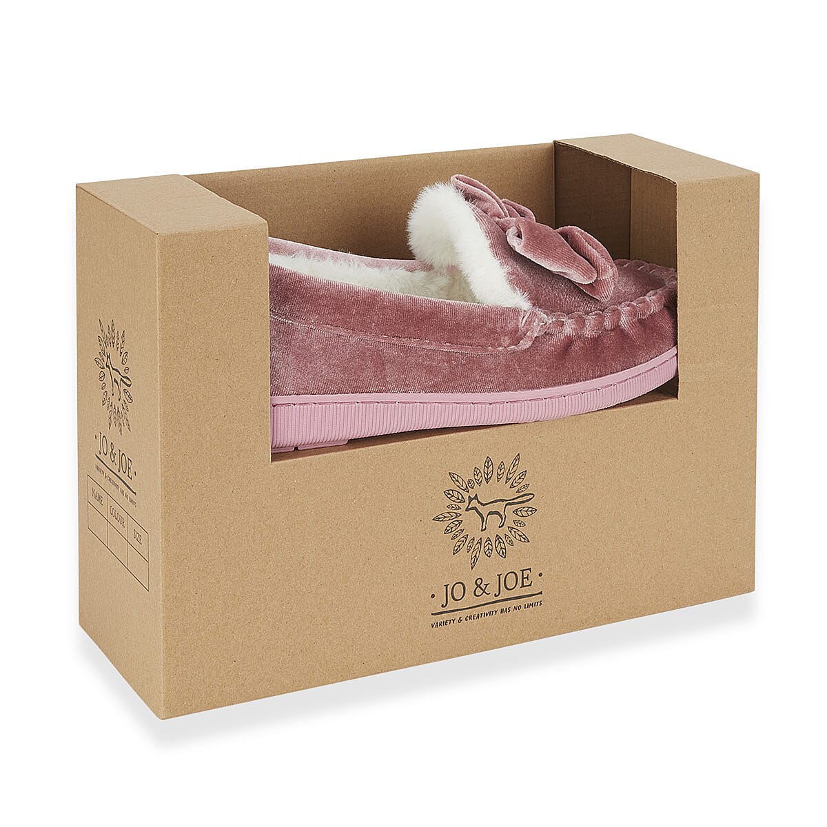 Jo & Joe Velvet Moccasin Slipper with Bow
