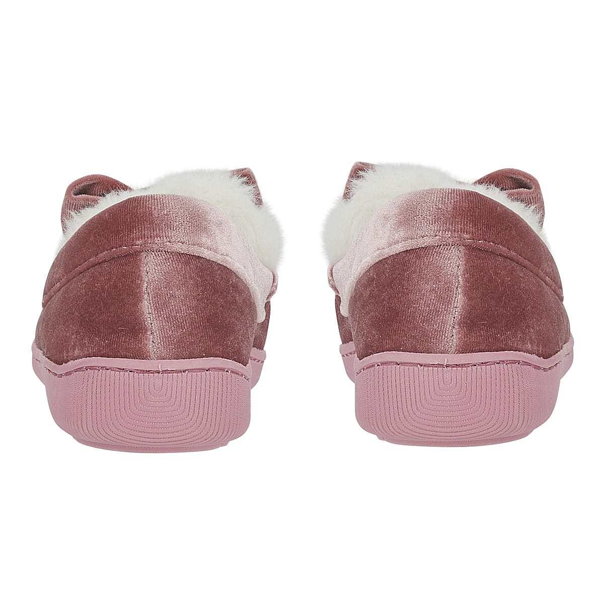 Jo & Joe Velvet Moccasin Slipper with Bow