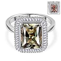 Rhapsody 950 Platinum AAAA Turkizite & Natural White Diamond (VS-EF) Ring 5.00 Ct, Platinum Wt. 7.06 Gms.