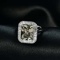Rhapsody 950 Platinum AAAA Turkizite & Natural White Diamond (VS-EF) Ring 5.00 Ct, Platinum Wt. 7.06 Gms.