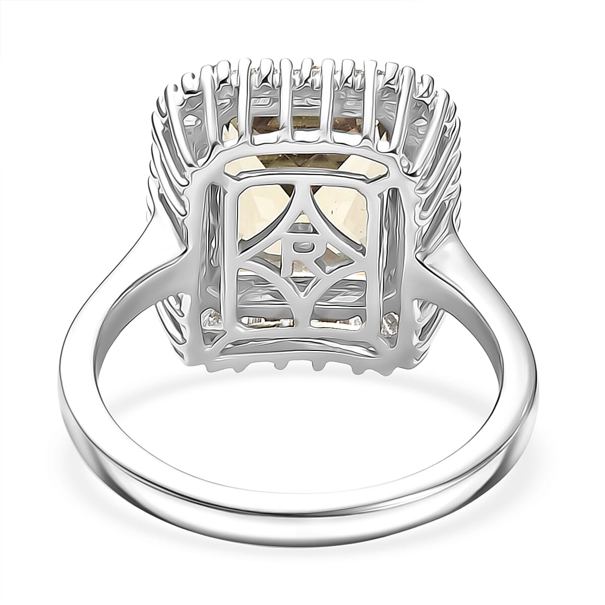 MONSTER DEAL- Rhapsody 950 Platinum AAAA Turkizite & Natural White Diamond (VS-EF) Ring 5.00 Ct, Platinum Wt. 7.06 Gms.