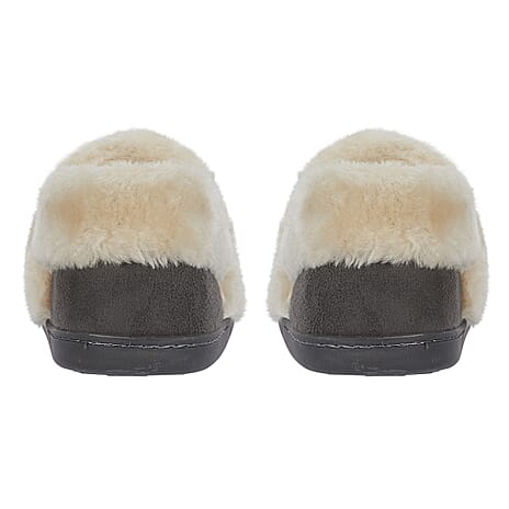 Jo - Joe Ultra Soft Edale Faux Suede BRAEMAR With Sherpa Fur Lining (Size 3) - Grey