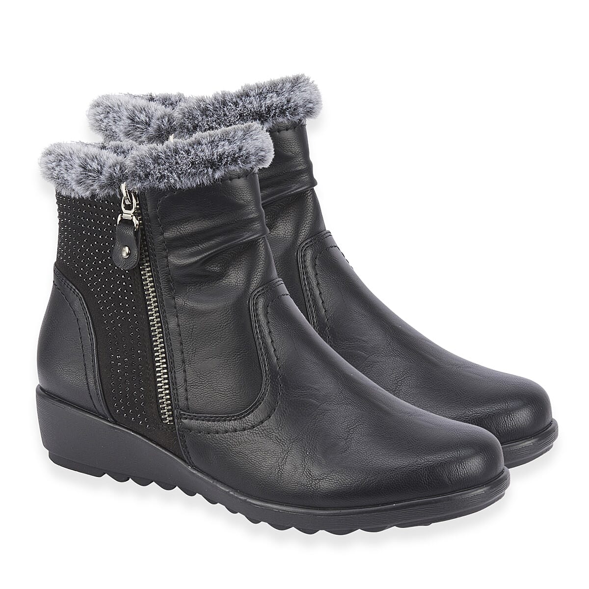 Jo & Joe Basil Ankle Boots with Side Zip Closure