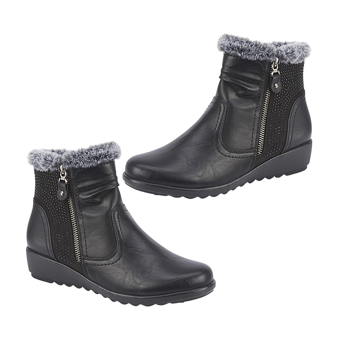Jo & Joe Basil Ankle Boots with Side Zip Closure