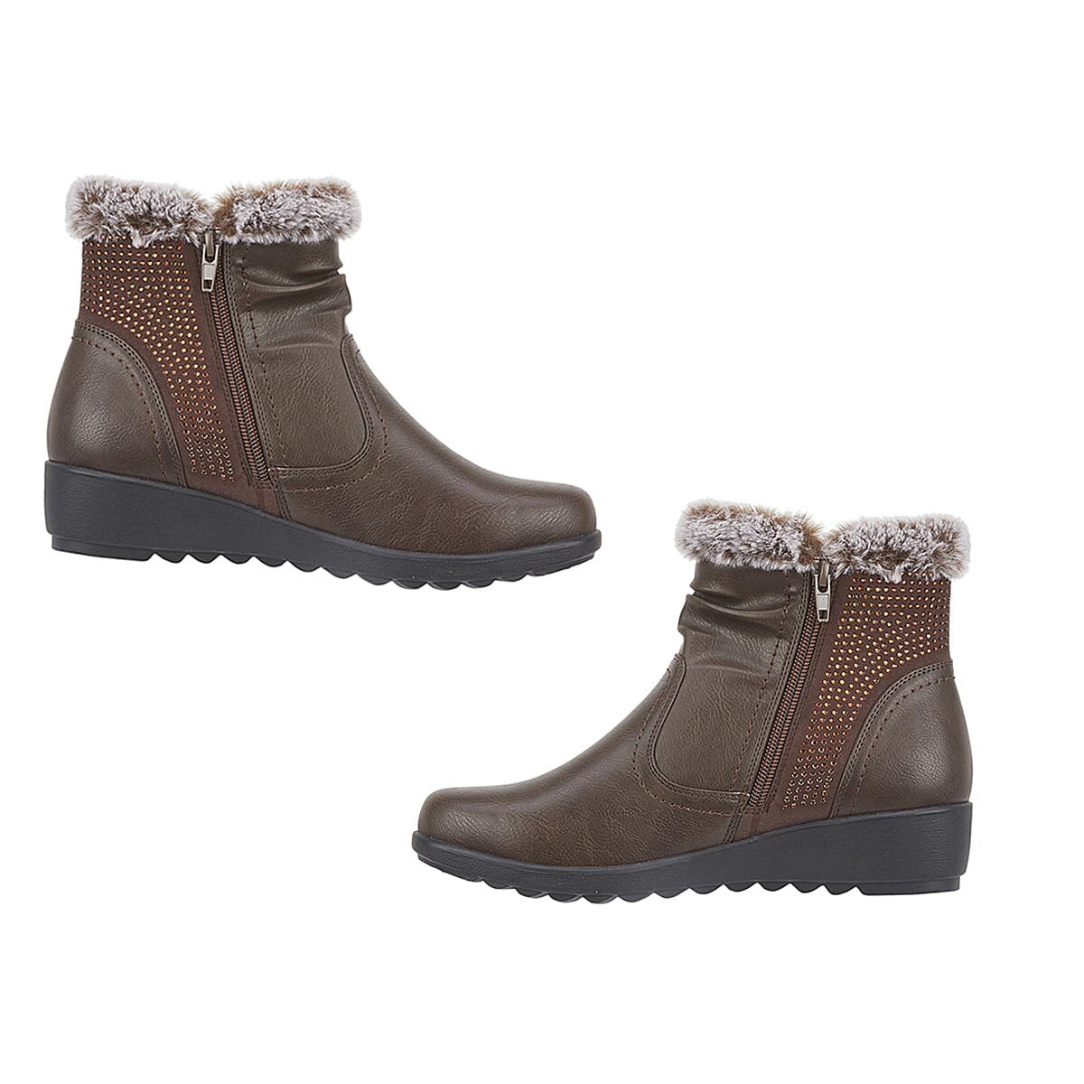 Jo & Joe Basil Ankle Boots with Side Zip Closure