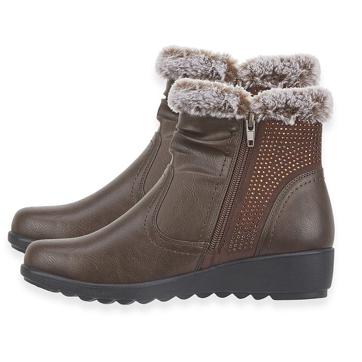 Jo & Joe Basil Ankle Boots with Side Zip Closure