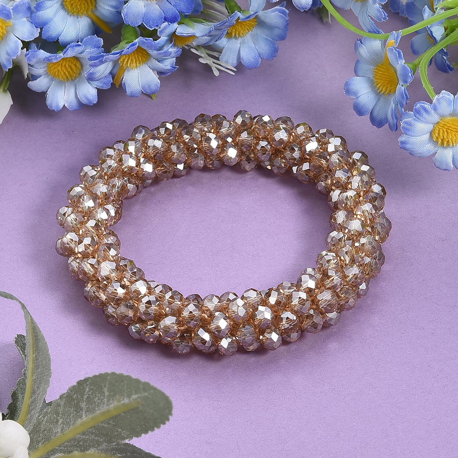 Champagne Crystal Stone Bracelet  0.010  Ct.