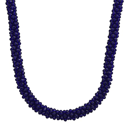 Blue Crystal Fancy Necklace (Size - 20)  0.010  Ct.