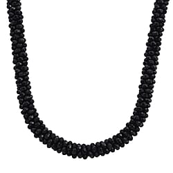 Black Crystal Necklace (Size - 20) with Magnetic Clasp