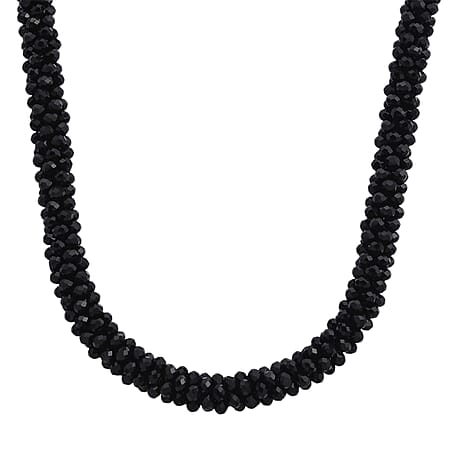Black Crystal Necklace (Size - 20) with Magnetic Clasp