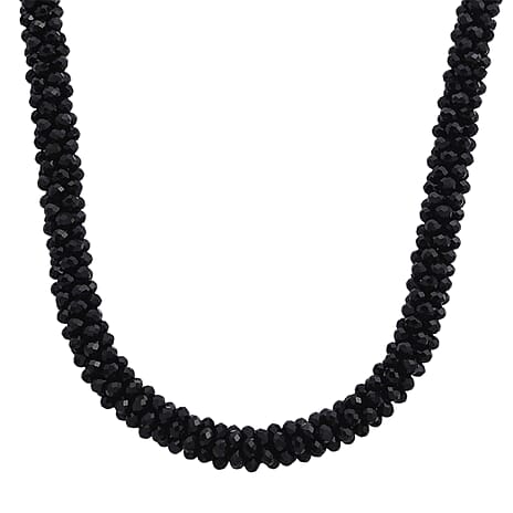 Black Crystal Fancy Necklace (Size - 20)  0.010  Ct.