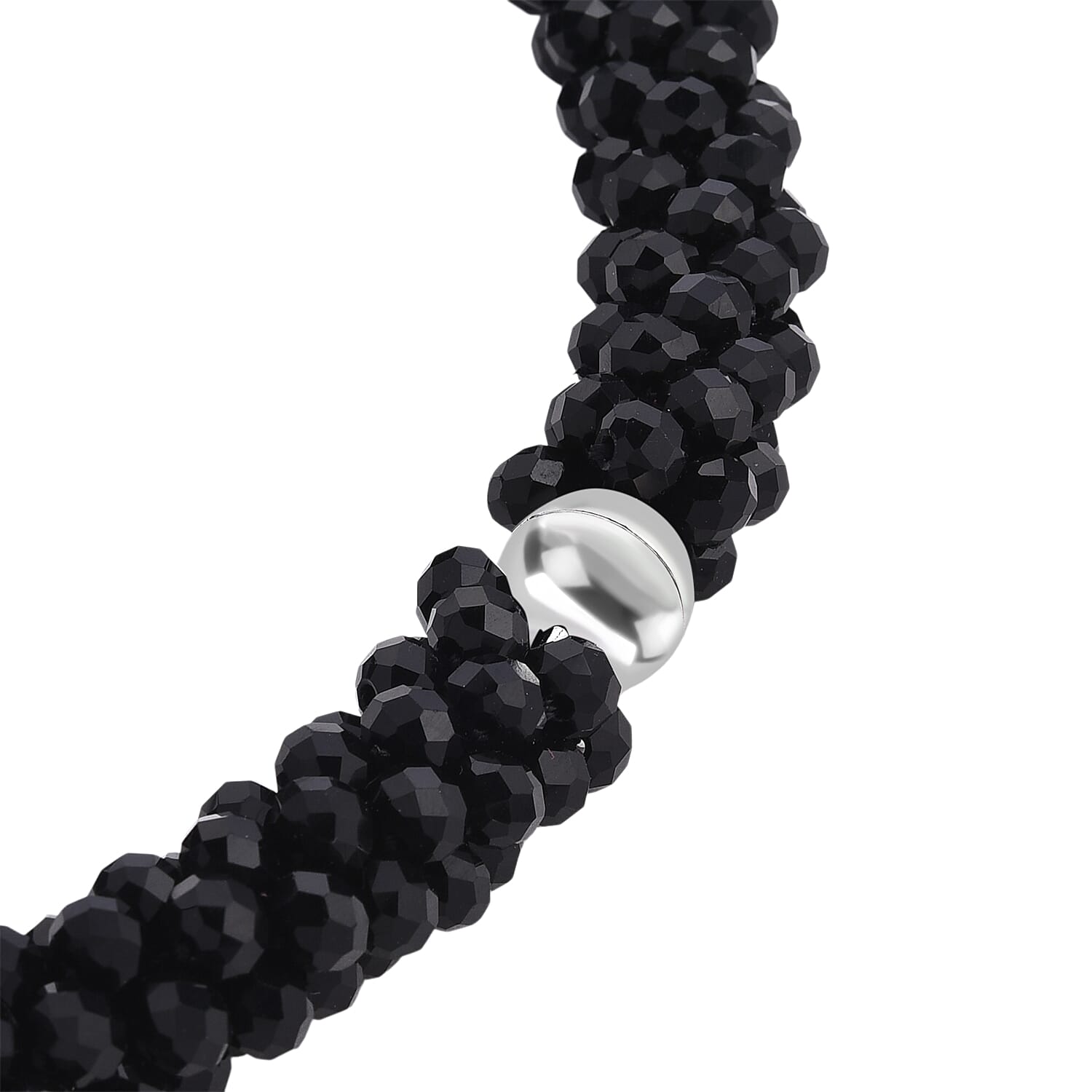 Black Crystal Fancy Necklace (Size - 20)  0.010  Ct.