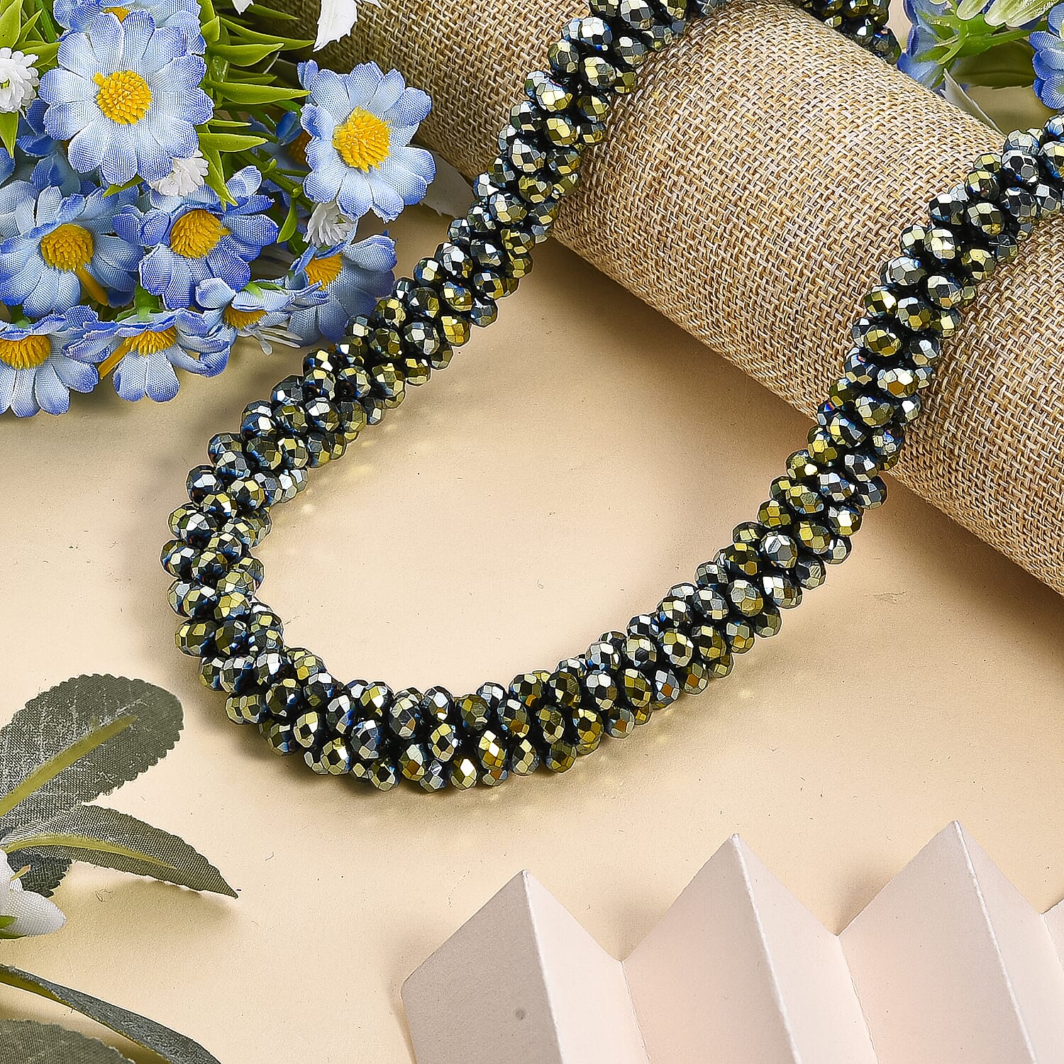 Magic Color Crystal Fancy Necklace (Size - 20)  0.010  Ct.