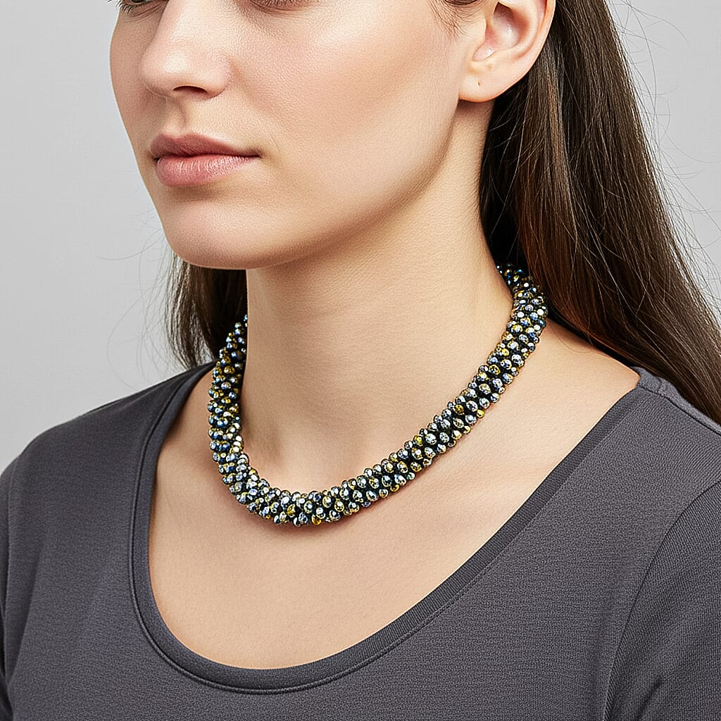 Magic Color Crystal Fancy Necklace (Size - 20)  0.010  Ct.