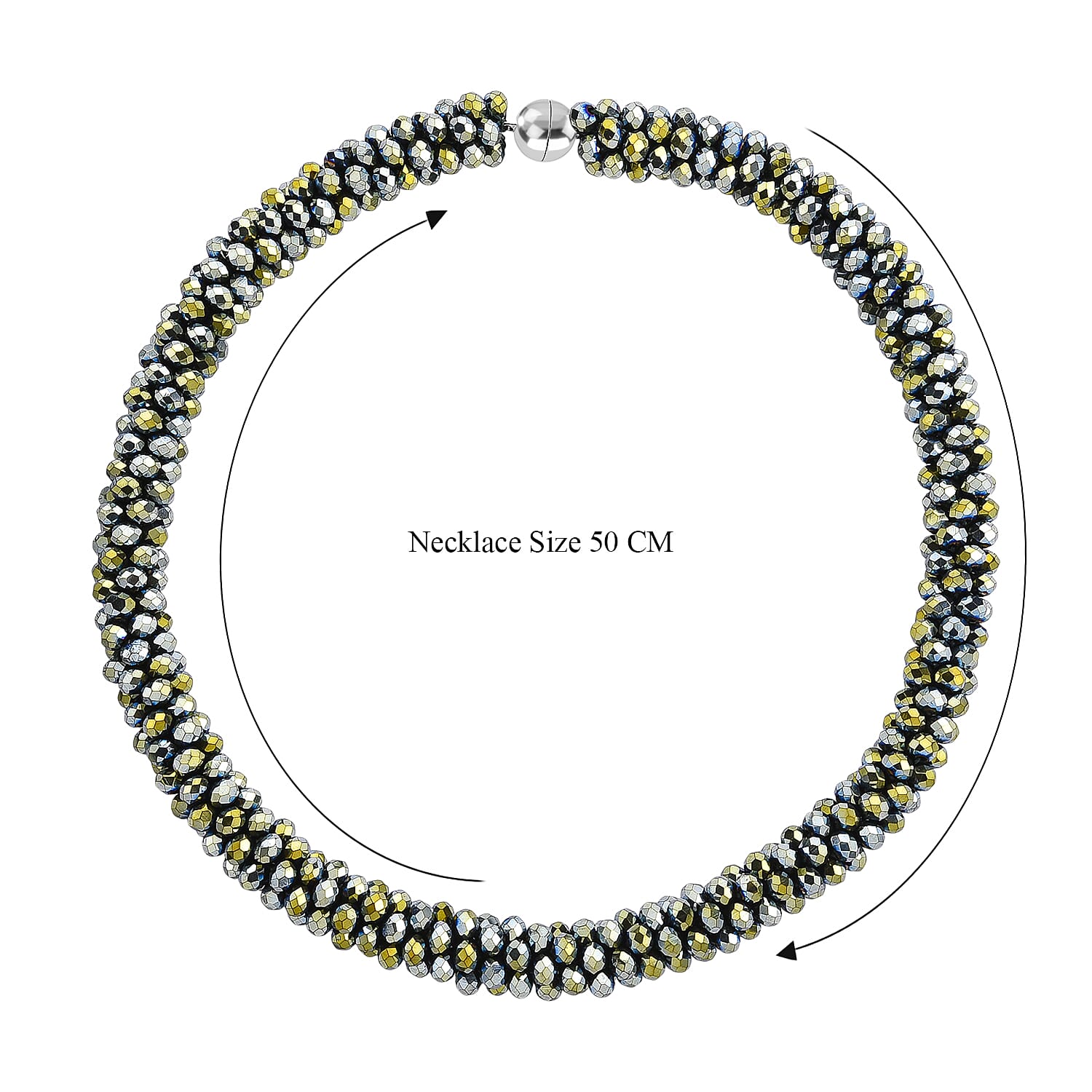 Magic Color Crystal Fancy Necklace (Size - 20)  0.010  Ct.