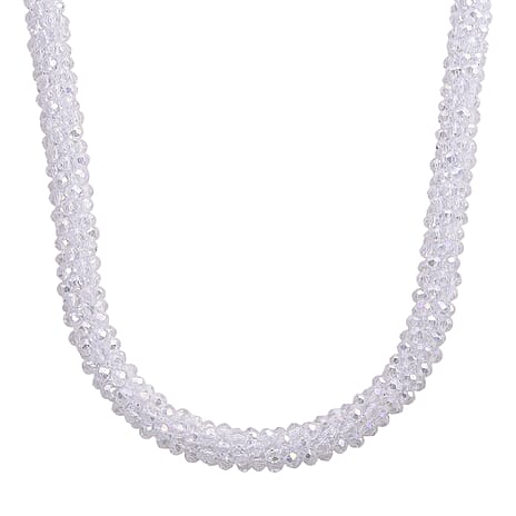 White Mystic Crystal Necklace (Size - 20) with Magnetic Clasp