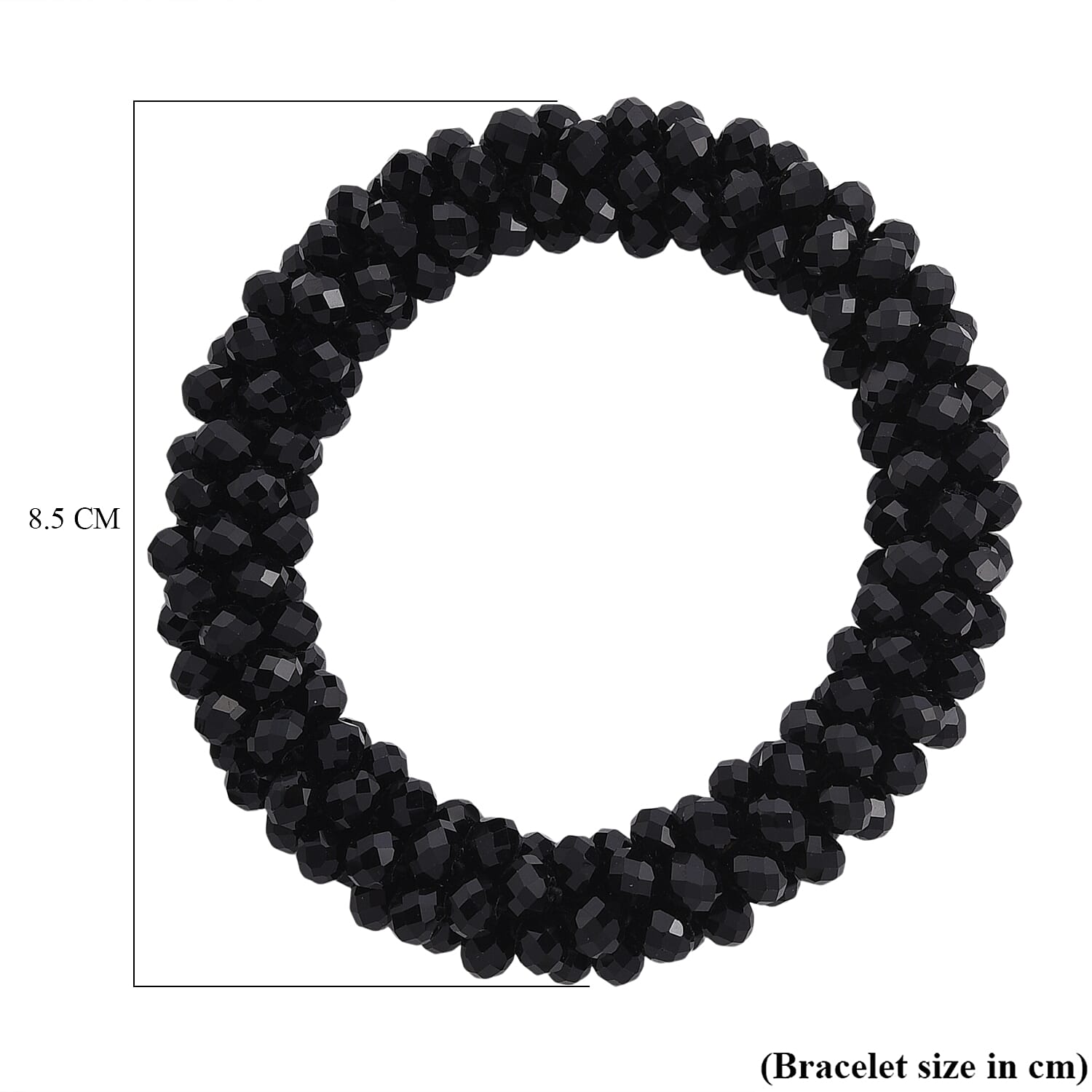 Black Crystal Stone Bracelet  0.010  Ct.