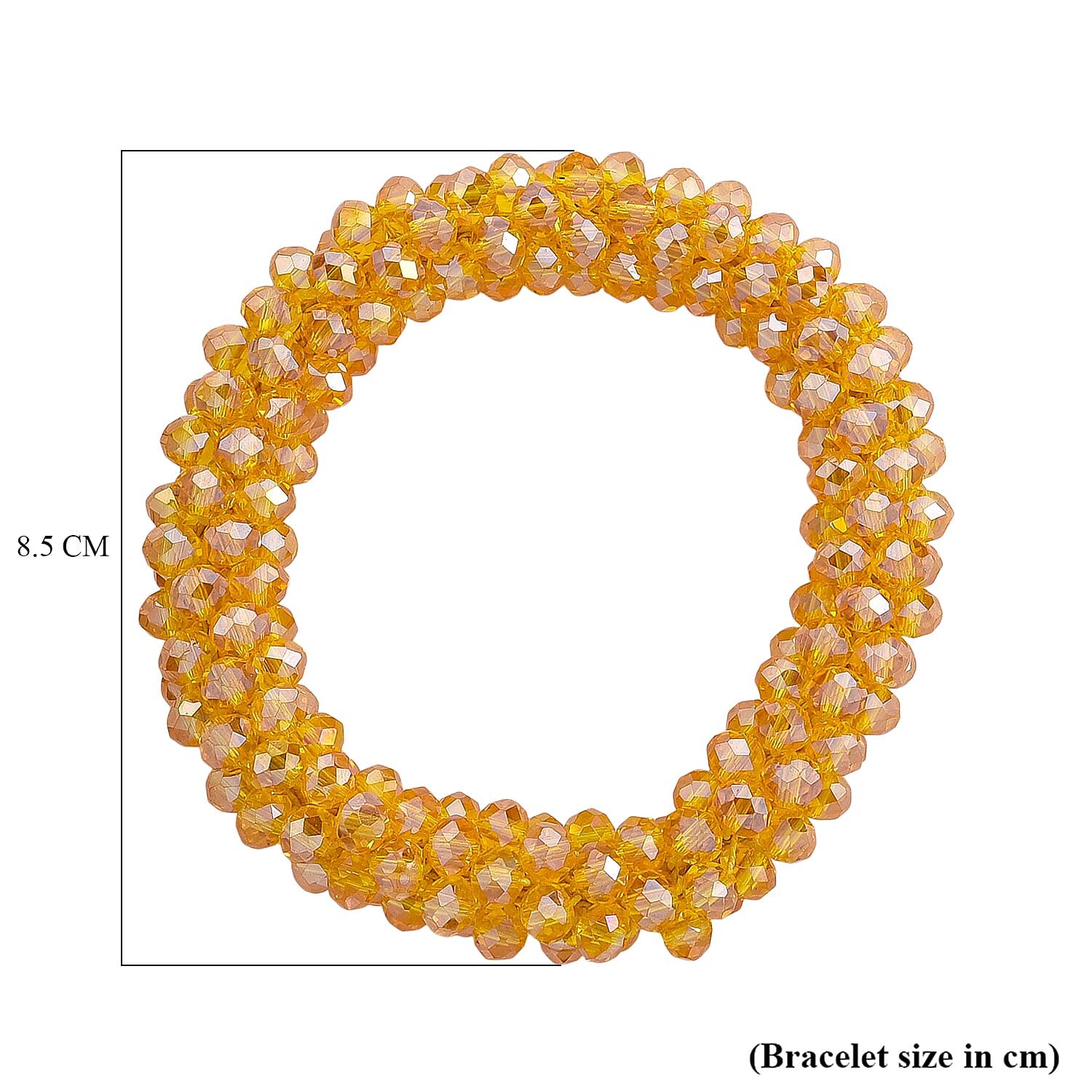 Yellow Crystal Stone Bracelet  0.010  Ct.