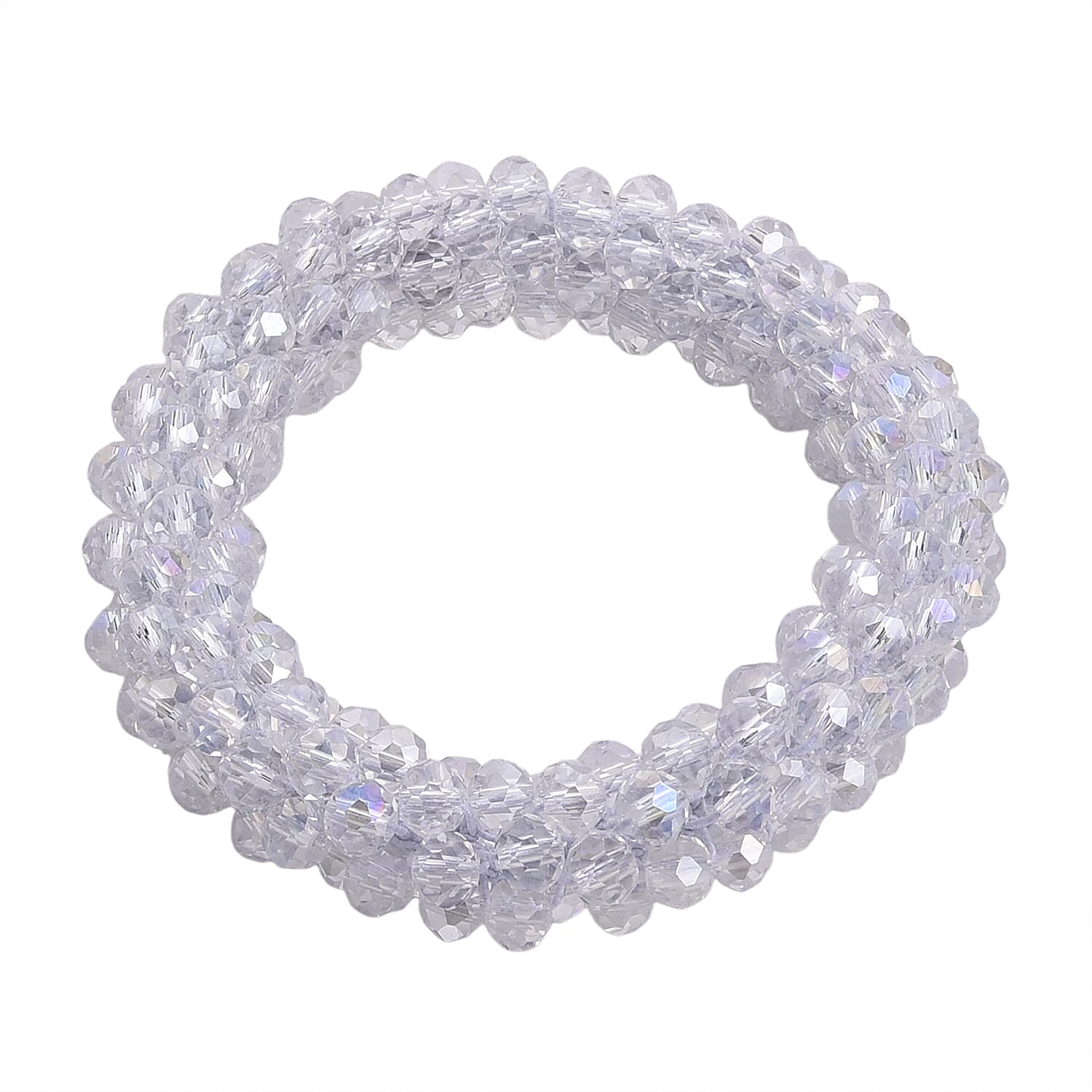 Mystic White Crystal Stretchable Bracelet (Size - 7 to 7.5)