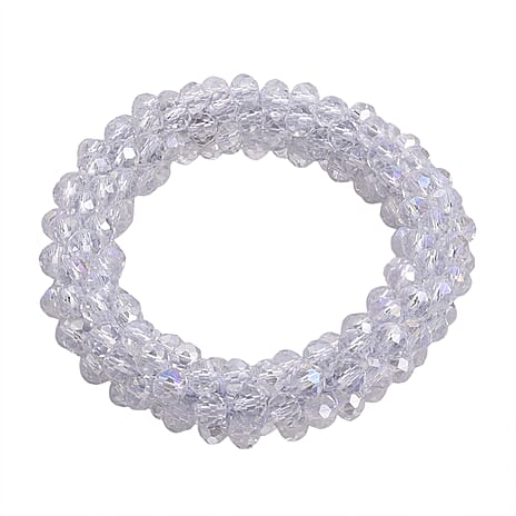 Mystic White Crystal Stretchable Bracelet (Size - 7 to 7.5)