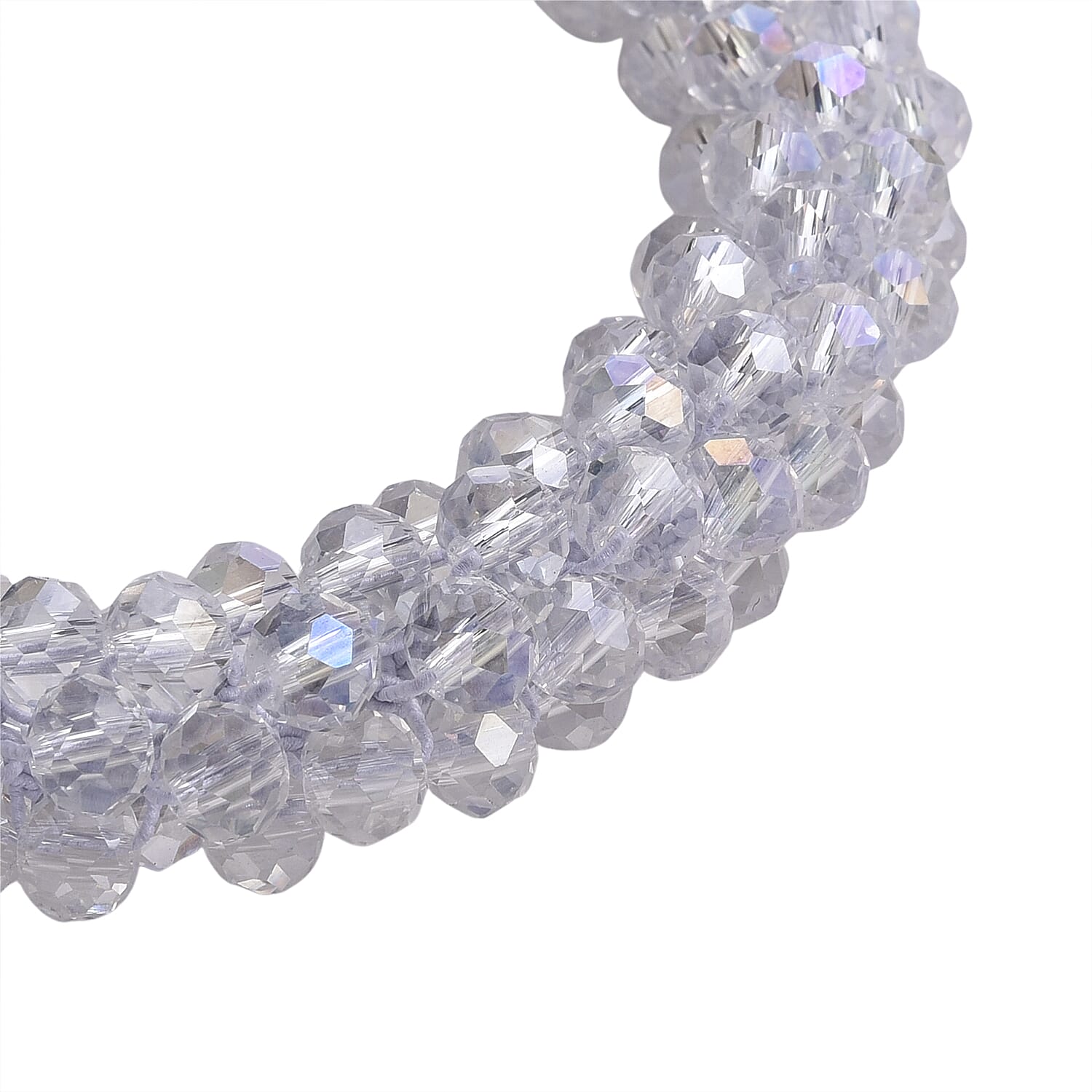 Mystic White Crystal Stretchable Bracelet (Size - 7 to 7.5)