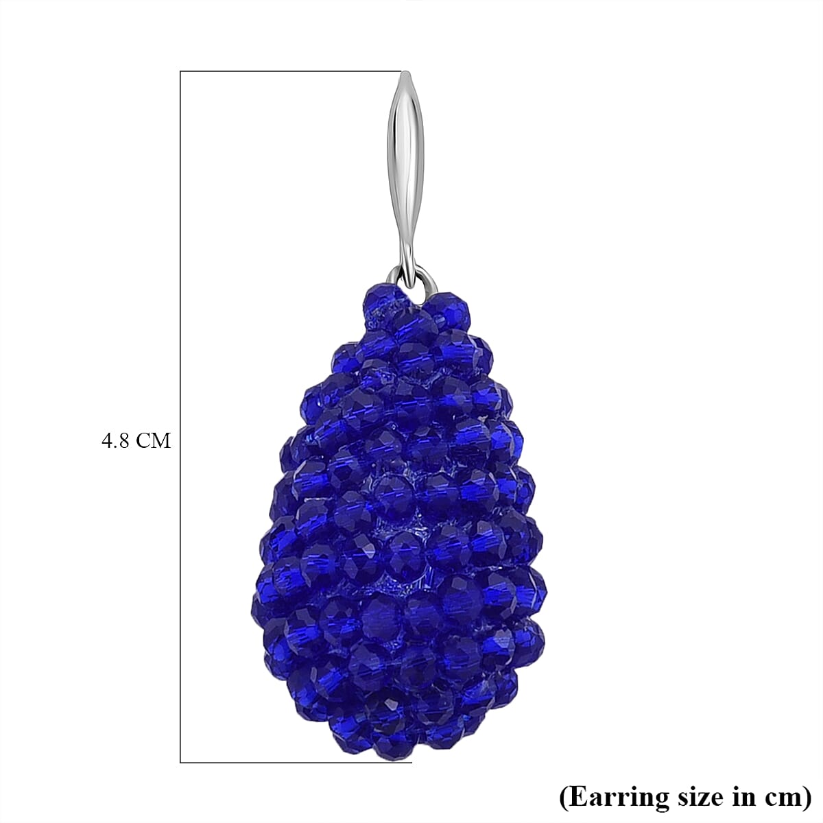 Blue Crystal Dangling Earring  0.010  Ct.