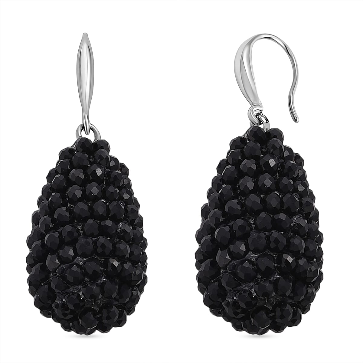 Black Crystal Dangling Earring  0.010  Ct.
