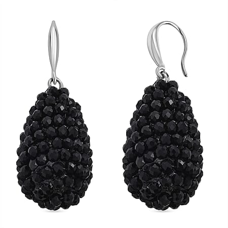 Black Crystal Dangling Earring
