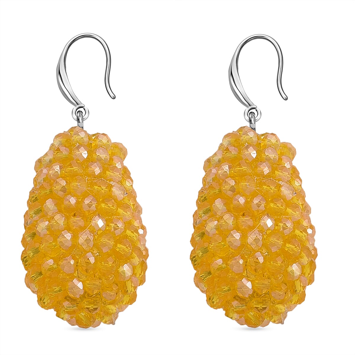 Yellow Crystal Dangling Earring  0.010  Ct.