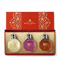 Biggest Christmas Offer 2025 - Molton Brown Festive Bauble Collection - Delicious Rhubarb &amp; Rose, Fiery Pink Pepper, Re-charge Black Pepper Bath &amp; Shower Gels - 75ML Each