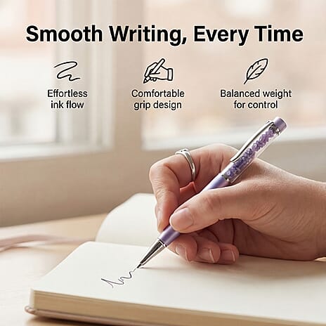 Set of 5 Gemstone Pen - Amythyst, Green Apatite, Fire Opal, Tanzanite - Blue Apatite