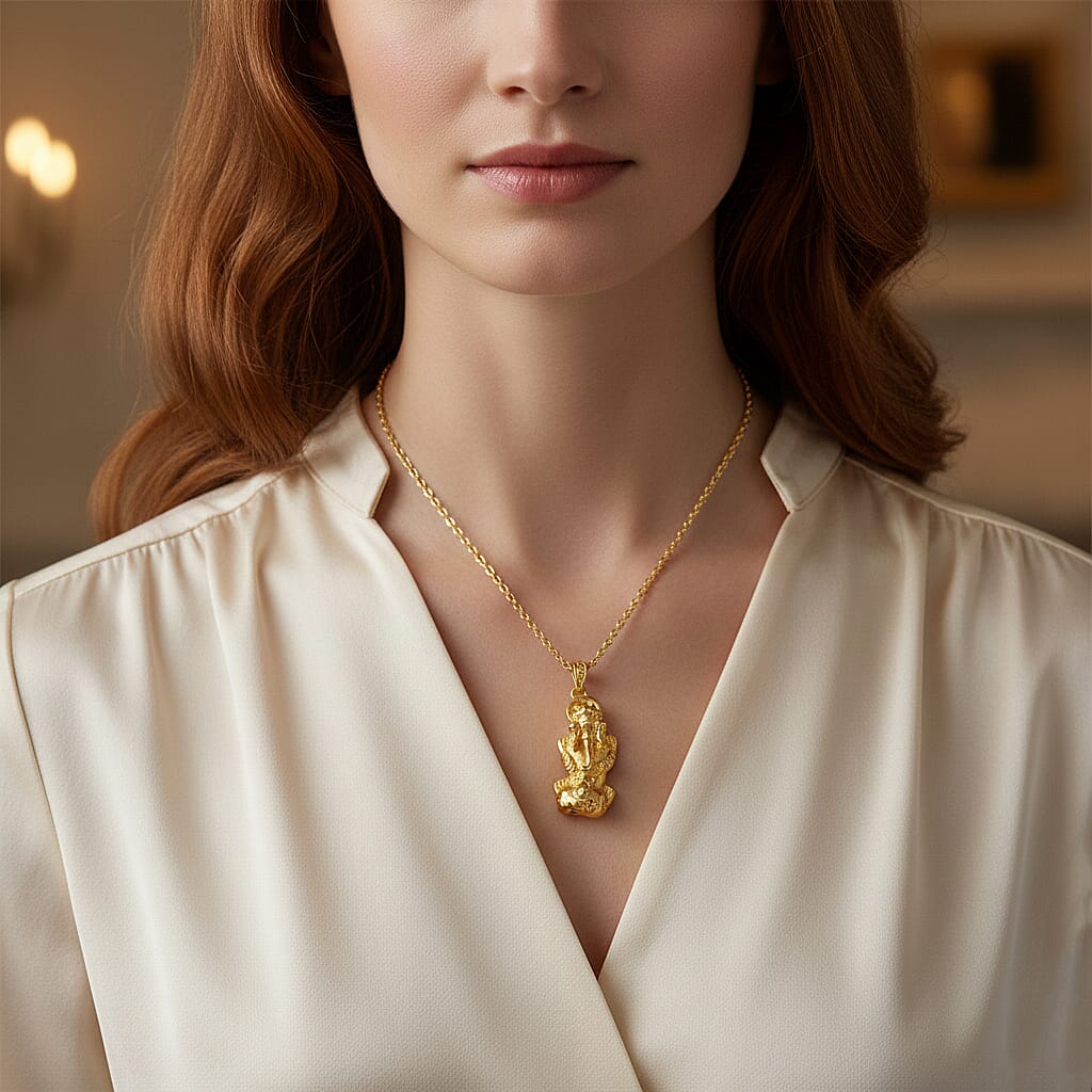 Fancy Necklace (Size - 20) Pure Yellow Brass