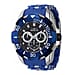 INVICTA Sea Spider Quartz Movt. 10ATM Silver Stainless Steel Case Blue Dial Mens Watch with Blue Silicone Strap - Midnight Blue