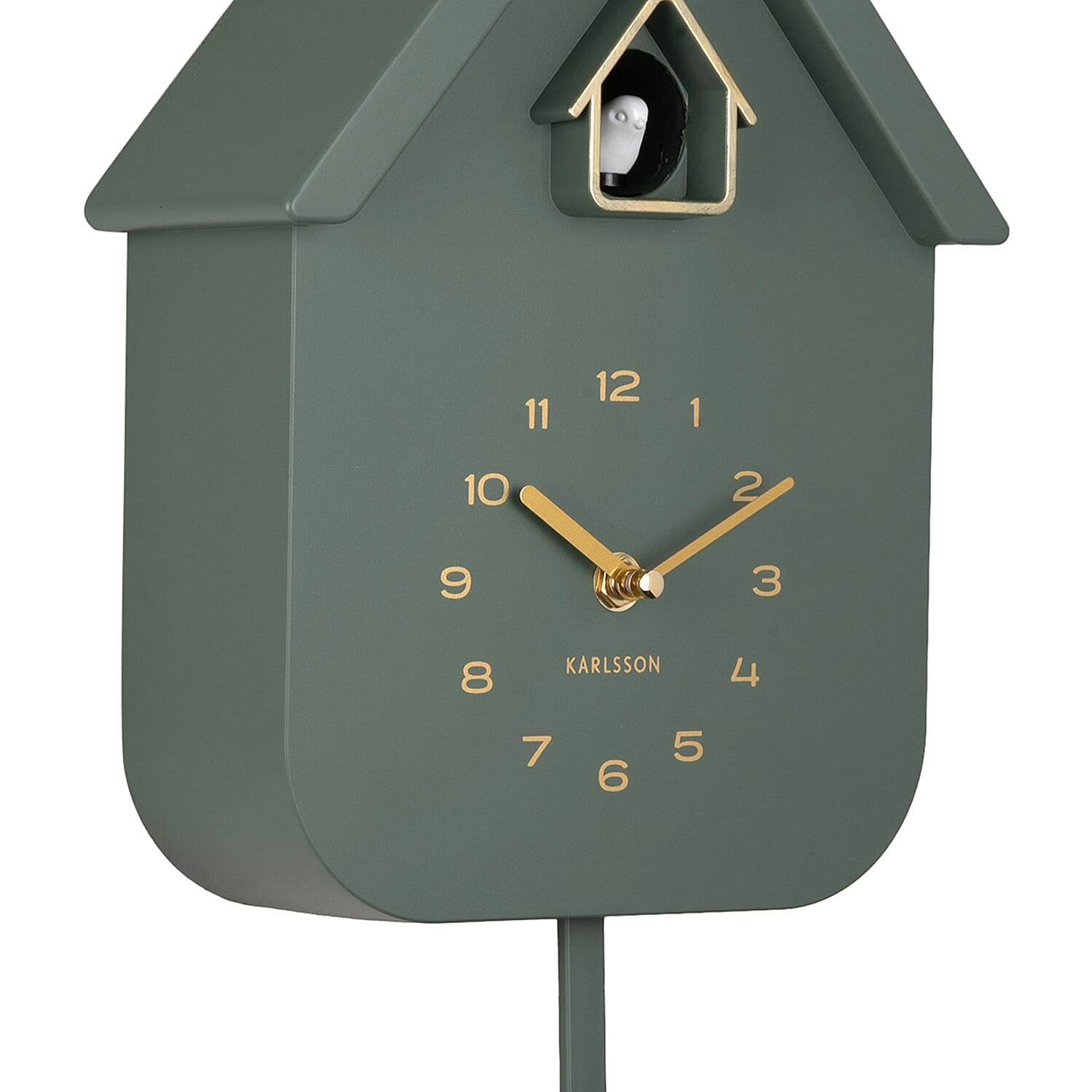 UK First Time Launch Karlsson- Cuckoo Wall Clock - Jungle Green